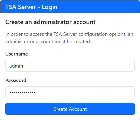 Create an administrator account